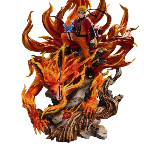 Figurine Naruto & Kurama – Statue Collector Effets de Flammes