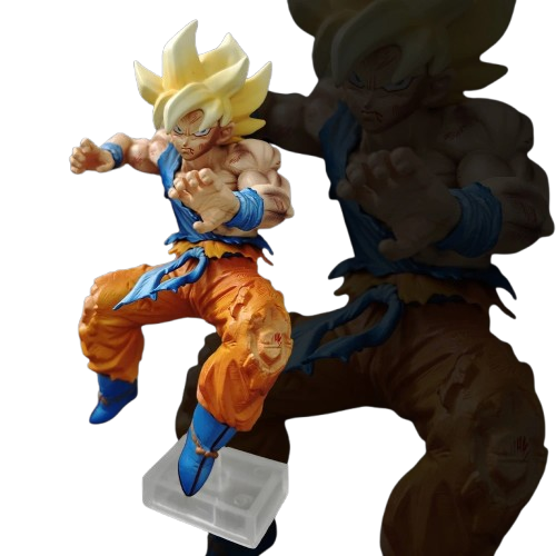 Figurine Dragon Ball Z – Son Goku Super Saiyan (Corps de Ginyu) 22 cm – Statue PVC de Collection