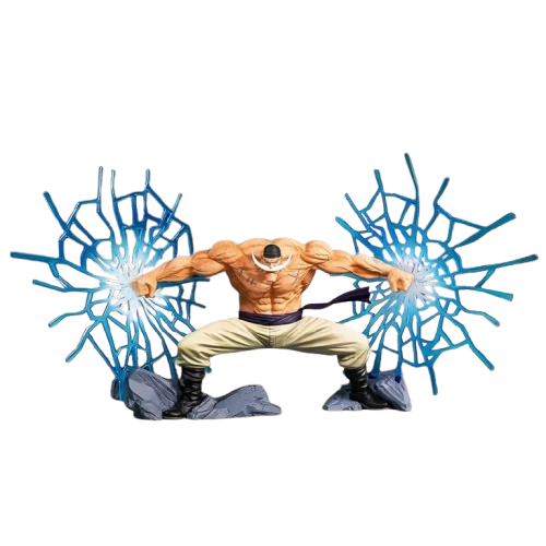 Figurine Anime – Guerrier en Pose de Puissance avec Effets Énergie